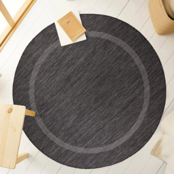 Ayyildiz Kusový koberec Relax 4311 Black kruh - 120x120 cm