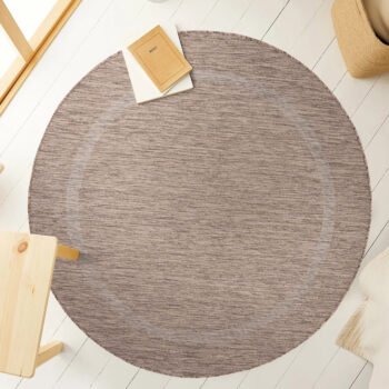 Ayyildiz Kusový koberec Relax 4311 Brown kruh - 120x120 cm