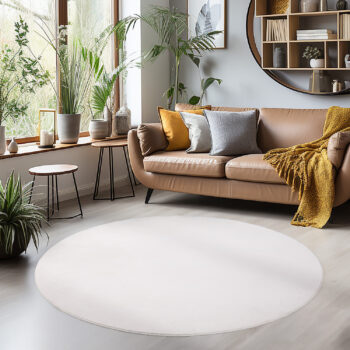 Ayyildiz Kusový koberec Sky 5400 Cream kruh - 120x120 cm