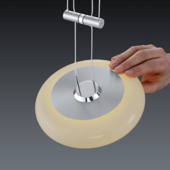 BANKAMP Centa závesná lampa 2-plameňová, nikel