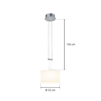 BANKAMP Grazia závesná lampa 1-pl. 32cm nikel