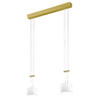 BANKAMP Grazia závesná lampa 2-pl. mosadz