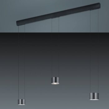 BANKAMP Impulse LED svietidlo 3-pl., antracitová