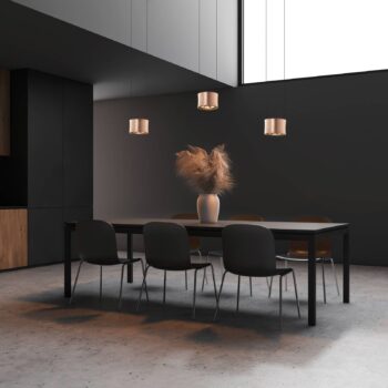 BANKAMP Impulse LED svietidlo 3-pl., ružové zlato