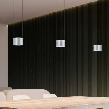 BANKAMP Impulse LED závesné svietidlo 3-pl. nikel