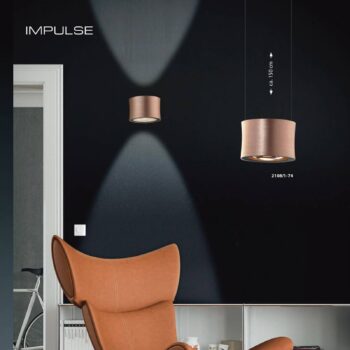 BANKAMP Impulse nástenné LED svetlo, ružové zlato