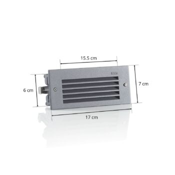 BEGA 33017 LED nástenné zapustené 3 000K grafit 17 cm