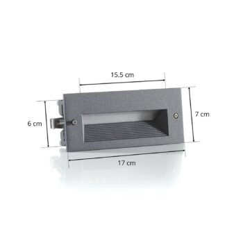 BEGA 33053 nástenné LED svetlo 3000K grafit 17 cm