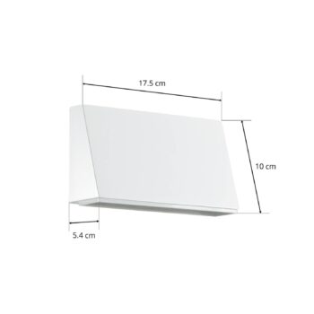 BEGA 50071 Nástenné svietidlo lichobežník 3000K 18cm biele 770lm