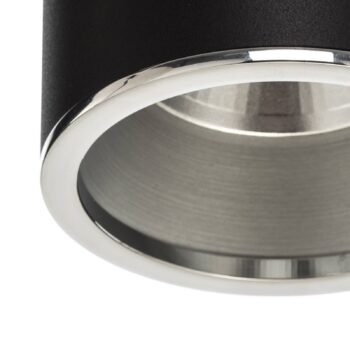 BEGA LED reflektor na povrch Studio Line, čierny/alu, Ø 9 cm, hliník