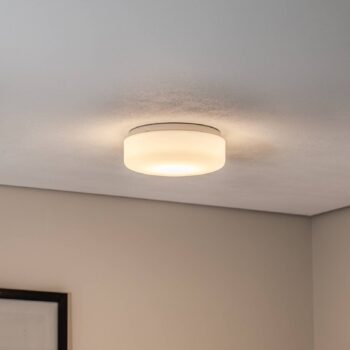 BEGA LED stropné svietidlo 50040P K3 Sensor, Ø 25 cm biely plast