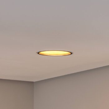 BEGA LED zapustený stropný bod Studio Line, čierna/mosadz, hliník