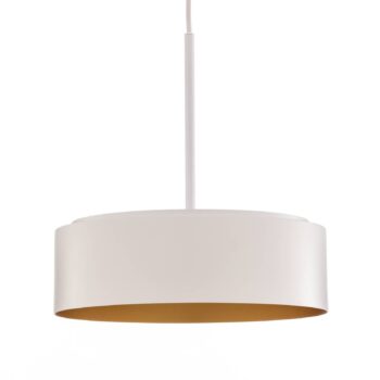 BEGA LED závesné svietidlo Studio Line, Ø 36 cm, bielo-zlaté, DALI