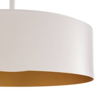 BEGA LED závesné svietidlo Studio Line, Ø 36 cm, bielo-zlaté, DALI