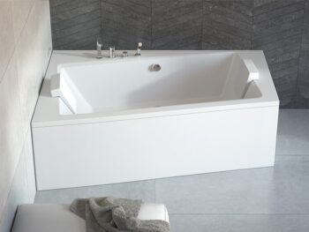 BESCO - Asymetrická vaňa ASTI - Rozmer vane - 160 × 100 cm, Spôsob prevedenia - Ľavé VANAST16L + OLVPINOZ