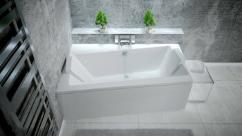 BESCO - Asymetrická vaňa ASTI - Rozmer vane - 160 × 100 cm, Spôsob prevedenia - Ľavé VANAST16L + OLVPINOZ