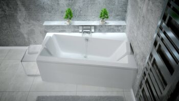 BESCO - Asymetrická vaňa ASTI - Rozmer vane - 160 × 100 cm, Spôsob prevedenia - Pravé VANAST16P + OLVPINOZ