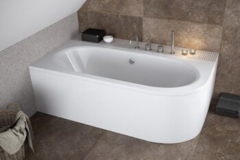BESCO - Asymetrická vaňa AVITA - Nožičky k vani - S nožičkami, Rozmer vane - 170 × 75 cm, Spôsob prevedenia - Ľavé VANAVIT170L + OLVPINOZ