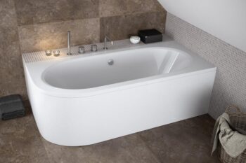 BESCO - Asymetrická vaňa AVITA - Nožičky k vani - S nožičkami, Rozmer vane - 170 × 75 cm, Spôsob prevedenia - Pravé VANAVIT170P + OLVPINOZ
