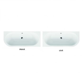 BESCO - Asymetrická vaňa AVITA - Nožičky k vani - S nožičkami, Rozmer vane - 170 × 75 cm, Spôsob prevedenia - Pravé VANAVIT170P + OLVPINOZ