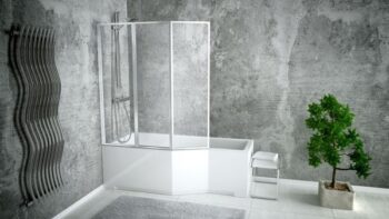 BESCO - Asymetrická vaňa ESTE - Nožičky k vani - Bez nožičiek, Rozmer vane - 150 × 75 cm, Spôsob prevedenia - Ľavé VANEST15L