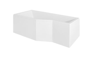 BESCO - Asymetrická vaňa ESTE - Rozmer vane - 170 × 75 cm, Spôsob prevedenia - Ľavé VANEST17L + OLVPINOZ