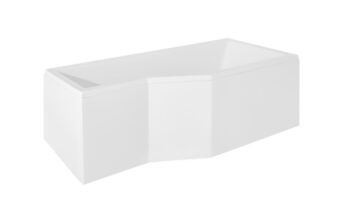 BESCO - Asymetrická vaňa ESTE - Rozmer vane - 170 × 75 cm, Spôsob prevedenia - Pravé VANEST17P + OLVPINOZ