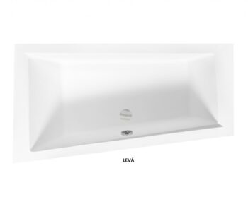 BESCO - Asymetrická vaňa INTIMA SLIM - Nožičky k vani - S nožičkami, Rozmer vane - 150 × 85 cm, Spôsob prevedenia - Ľavé VANINTI15SLIML + OLVPINOZSTELI