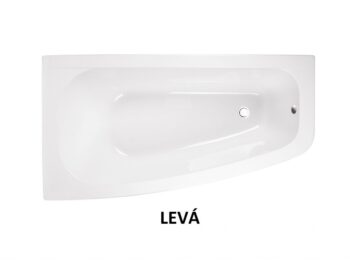 BESCO - Asymetrická vaňa LUNA - Nožičky k vani - S nožičkami, Rozmer vane - 150 × 80 cm, Spôsob prevedenia - Ľavé VANLUN150L + OLVPINOZ