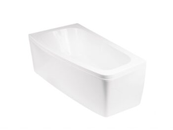 BESCO - Asymetrická vaňa LUNA - Nožičky k vani - S nožičkami, Rozmer vane - 150 × 80 cm, Spôsob prevedenia - Pravé VANLUN150P + OLVPINOZ
