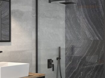 BESCO BESCO - Podomietkový sprchový set MODERN/VARIUM I - Čierna matná BABPMVICZ