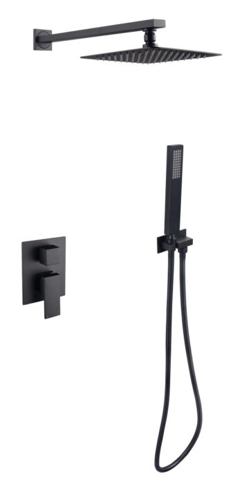 BESCO BESCO - Podomietkový sprchový set SLIM MODERN/VARIUM II - Čierna matná BABPMVIICZ