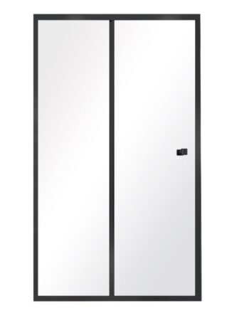 BESCO - Bočný panel k sprchovým dverám DUO SLIDE BLACK - FARBA rámu - Čierna, Rozmer A - 90, Rozmer C - 195, Smer zatvárania - Univerzálne Ľavé / Pravé, Výplň - Číre bezpečnostné sklo - 6 mm BCDUOSL90PSBC