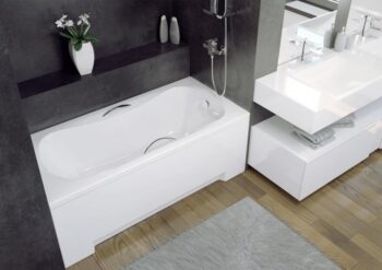 BESCO - Obdĺžniková vaňa ARIA / ARIA PLUS - Madla - Nie, Nožičky k vani - S nožičkami, Rozmer vane - 170 × 70 cm VANARIA170 + OLVPINOZ