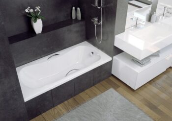 BESCO - Obdĺžniková vaňa ARIA PROSAFE - Nožičky k vani - S nožičkami, Rozmer vane - 150 × 70 cm VANARIA150PROS + OLVPINOZ