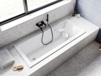BESCO - Obdĺžniková vaňa MODERN SLIM - Nožičky k vani - Bez nožičiek, Rozmer vane - 170 × 70 cm VANMOD17SLIM