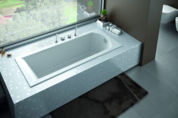 BESCO - Obdĺžniková vaňa SHEA SLIM - Nožičky k vani - Bez nožičiek, Rozmer vane - 170 × 70 cm VANSHEA170SLIM