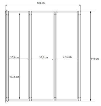 BESCO - Vaňová zástena ROSES - Rozmer A - 130 cm BCROS3S