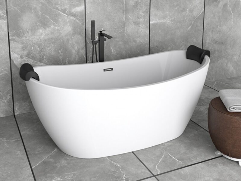 BESCO - Voľne stojaca vaňa AYLA biela - Farba - Biela, Farba sifónu - Čierna, Rozmer vane - 170 × 80 cm VANAYLA170B BESCO - Voľne stojaca vaňa AYLA biela - Farba - Biela, Farba sifónu - Čierna, Rozmer vane - 170 × 80 cm VANAYLA170B