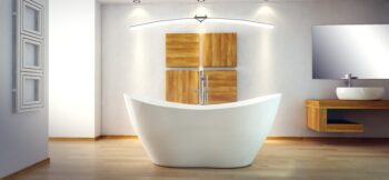 BESCO - Voľne stojaca vaňa VIYA (ANDRIA) - Farba - Biela, Rozmer vane - 160 × 70 cm VANAND16W