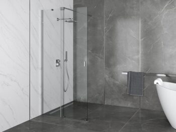 BESCO - Walk-in sprchovací kút VAYO - Farba rámu zásteny - Hliník chróm, Rozmer A - 100, Rozmer C - 200, Smer zatváranie - Univerzálny Ľavé / Pravé, Výplň - Číre bezpečnostné sklo - 8 mm BCVAYO100CC