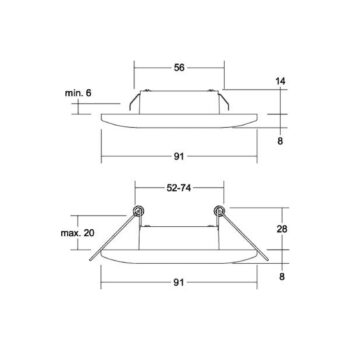BRUMBERG Adapt zapustené LED downlight biela