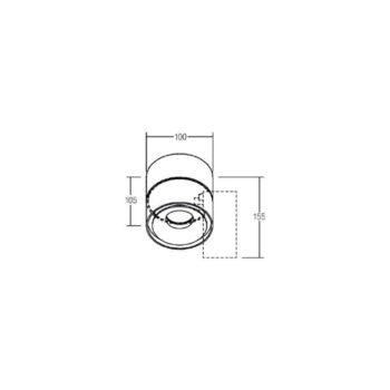 BRUMBERG LED stropné bodové svietidlo Circle Maxi, Ø 10 cm, biele
