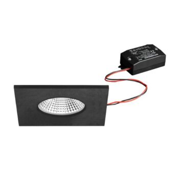 BRUMBERG LED vstavané bodové svietidlo BB21, čierne 85 x 85 mm on/off IP65
