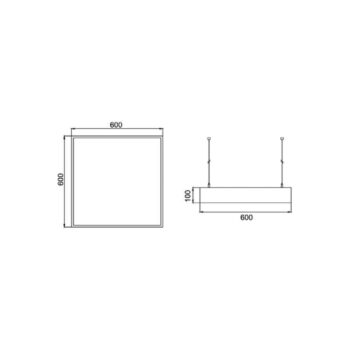 BRUMBERG LED závesné svietidlo Biro Square on/off, čierne, 4000K
