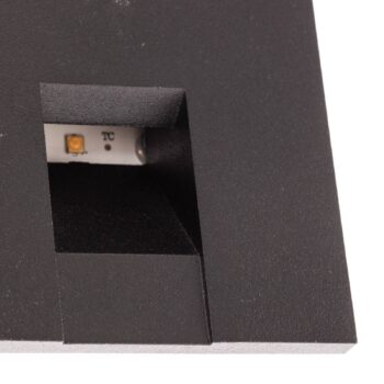 BRUMBERG Wall Kit68 vpadnuté hranaté čierna