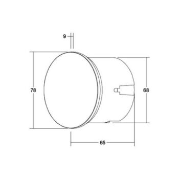 BRUMBERG Wall Kit68 zapustené okrúhle čierna