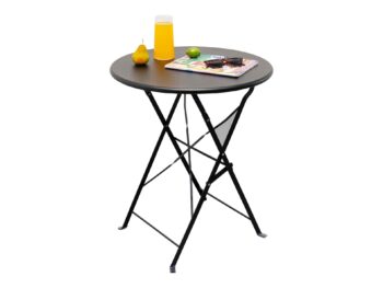 Balcony skladací stôl čierny 60 cm