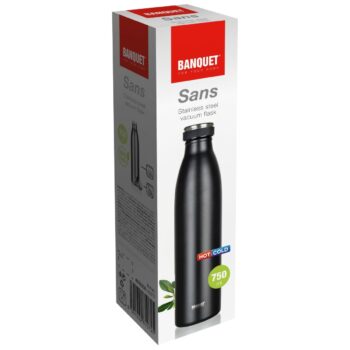 Banquet Termoska nehrdzavejúca SANS 750 ml, čiernačierna