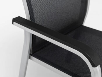 Basic+ Premium D záhradná jedálenská stolička strieborná
